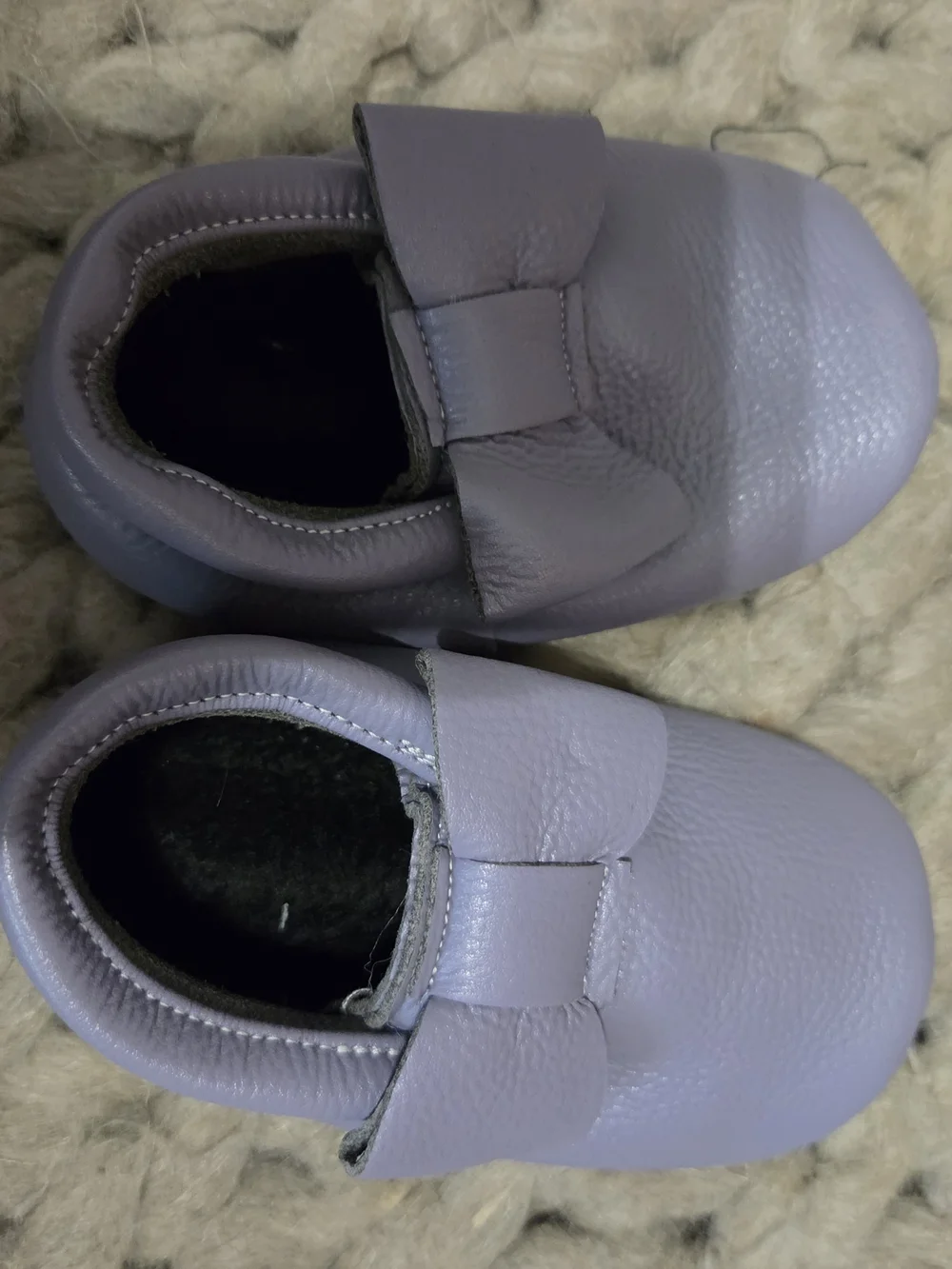 Lilac Baby Moccasin Shoes - Soft Sole